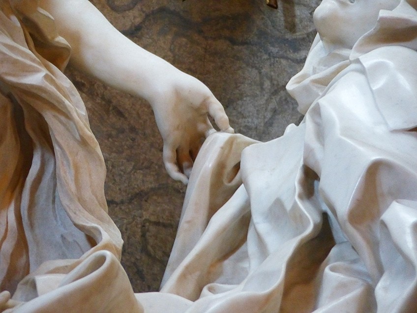 Detalle de la estatua de Santa Teresa de Bernini