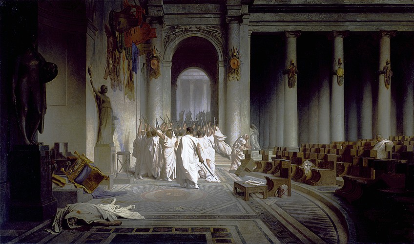 Muerte de César por Jean Léon Gérôme