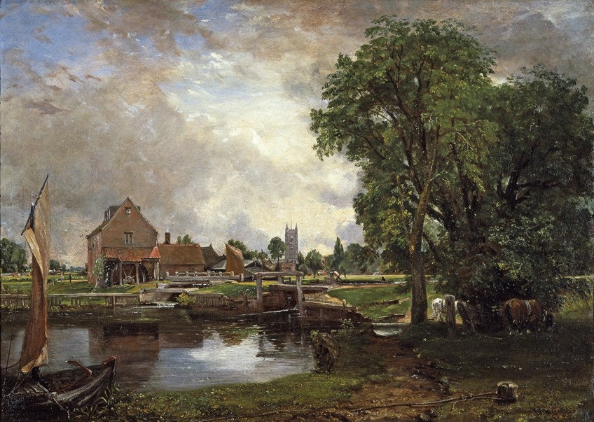 Dedham Lock and Mill (1818/1820) por John Constable
