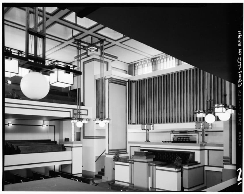 Interiores por Frank Lloyd Wright