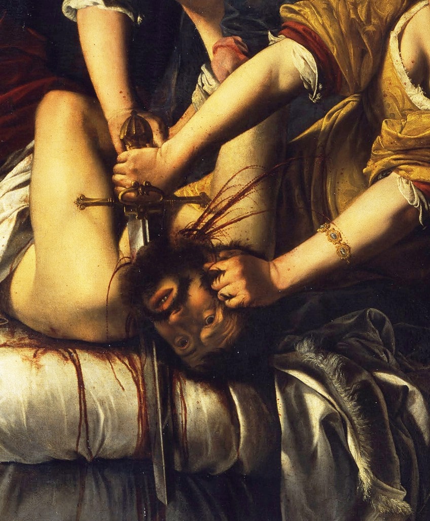 Judith decapitando a Holofernes Detalle