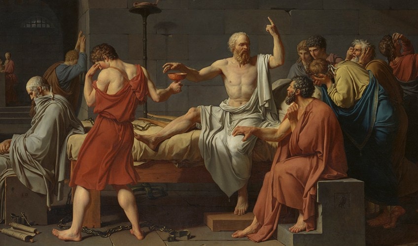 Color en la muerte de la pintura de Sócrates