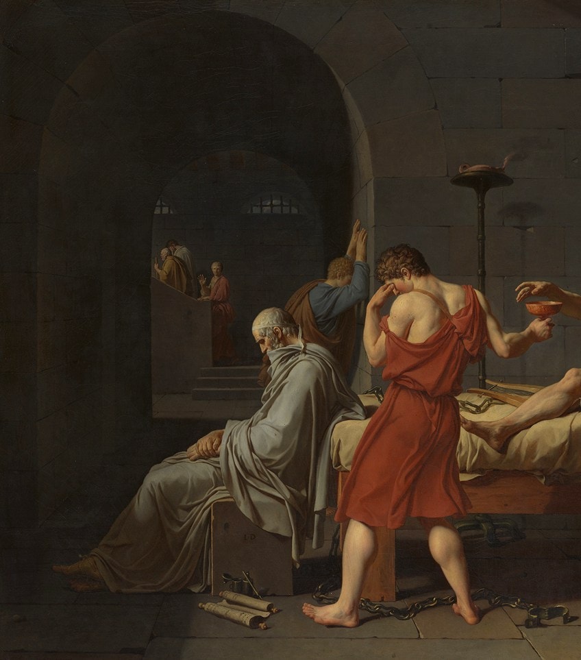 Forma en la muerte de la pintura de Sócrates