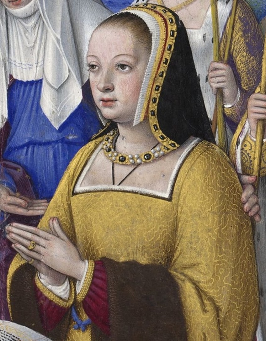 Pintura que muestra a Ana de Bretaña