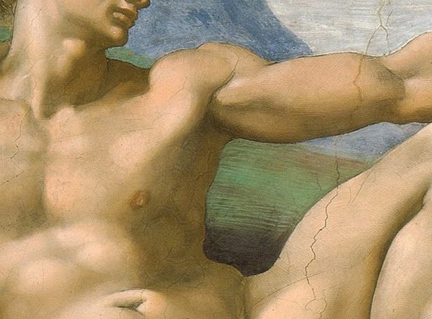 Detalle de la creación de Adam Painting