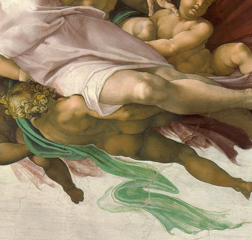 La creación de Adam Painting Detail