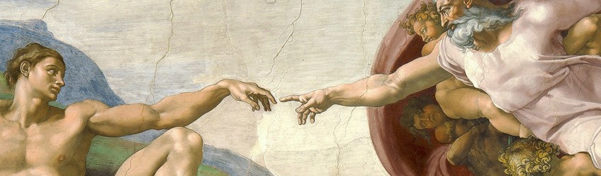 Dioses tocando manos