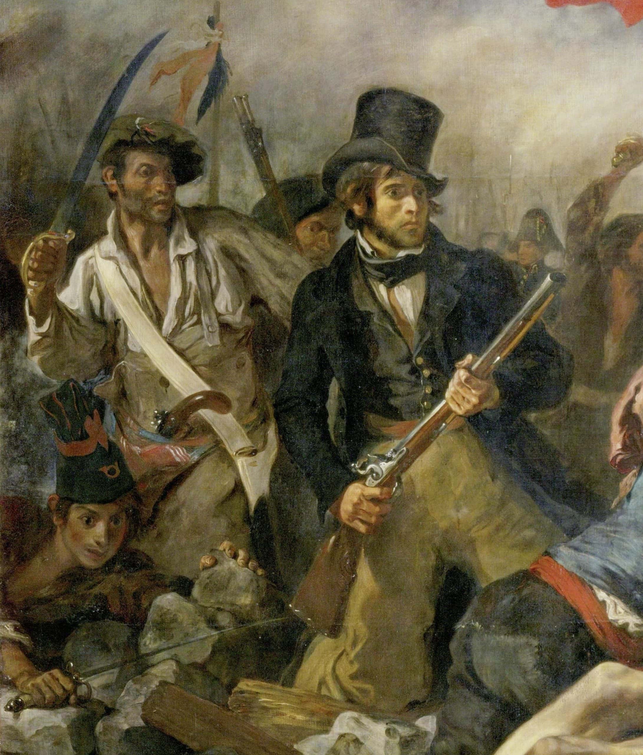 Detalle de la pintura de la Revolución Francesa