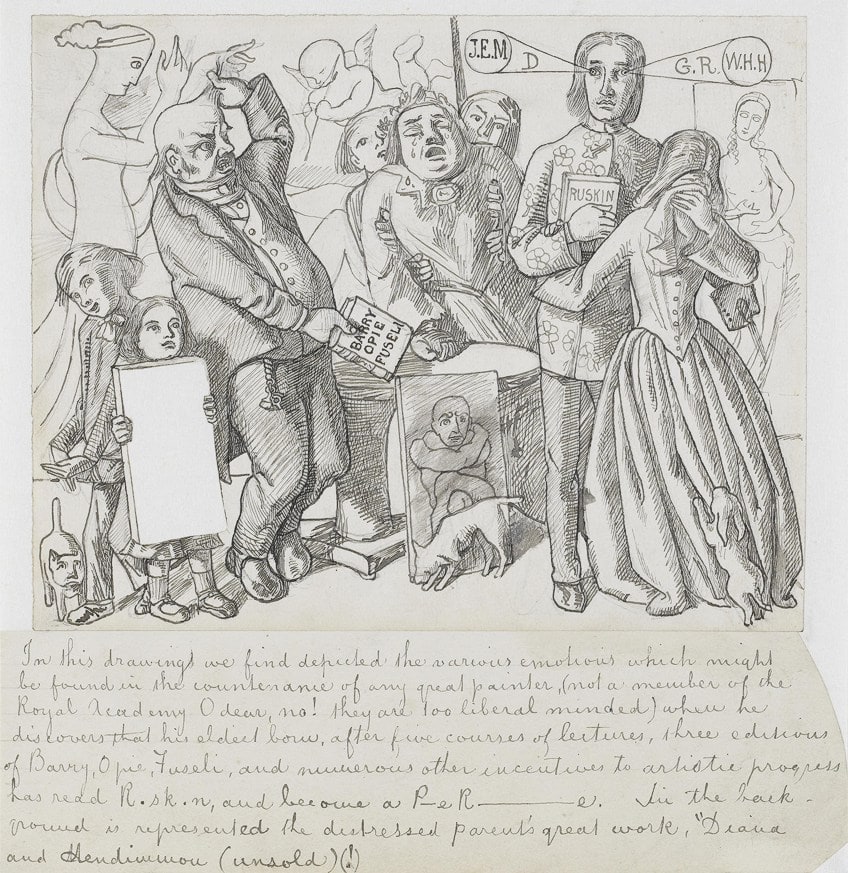Dibujo de la Hermandad Prerrafaelita