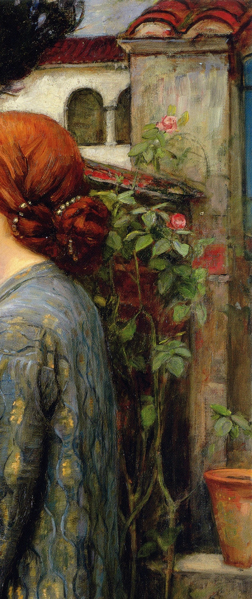 Detalle de El alma de la rosa por John William Waterhouse
