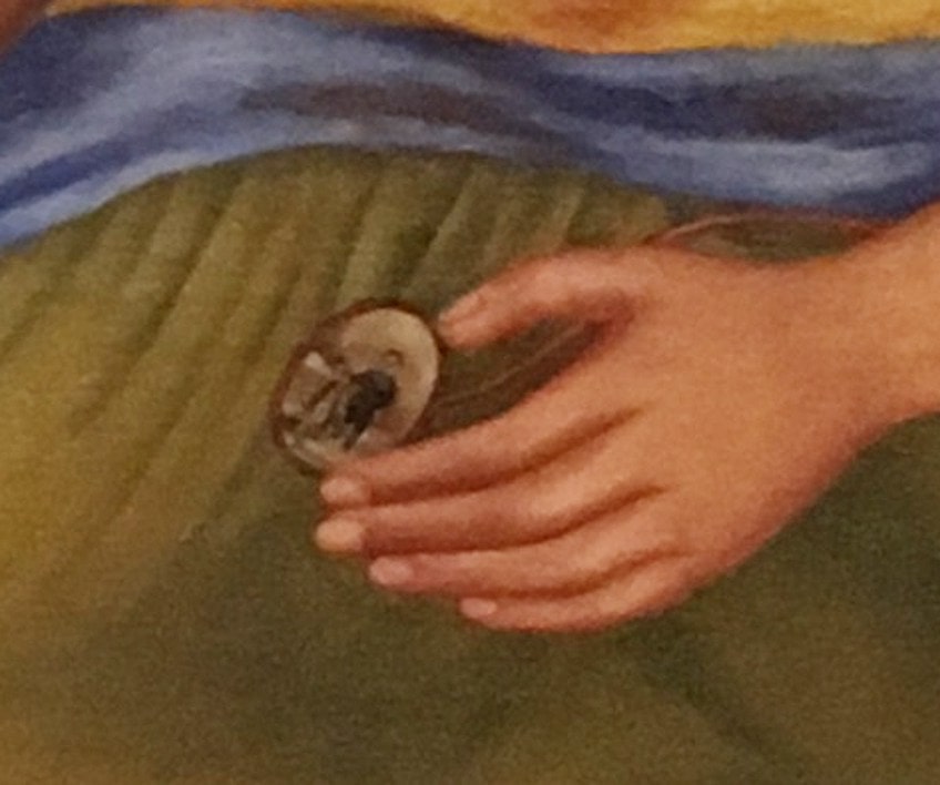 Detalle de la pintura Las Dos Fridas