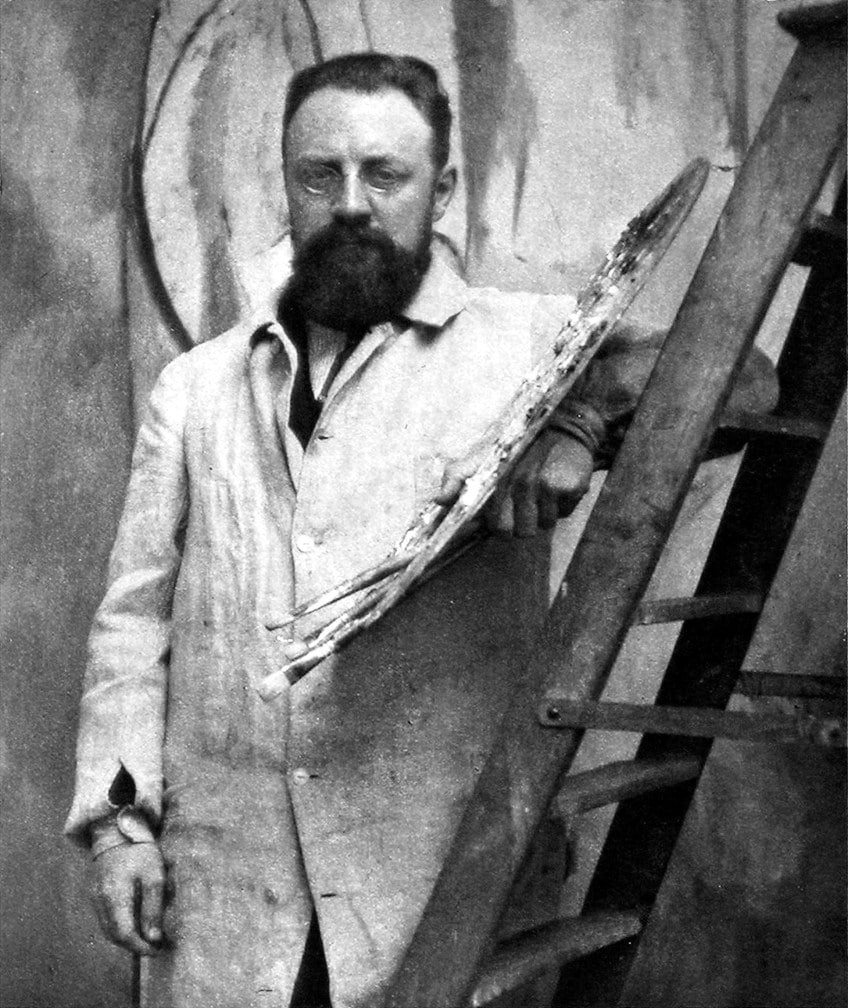 Fotografía Henri Matisse pintando en París, 1913