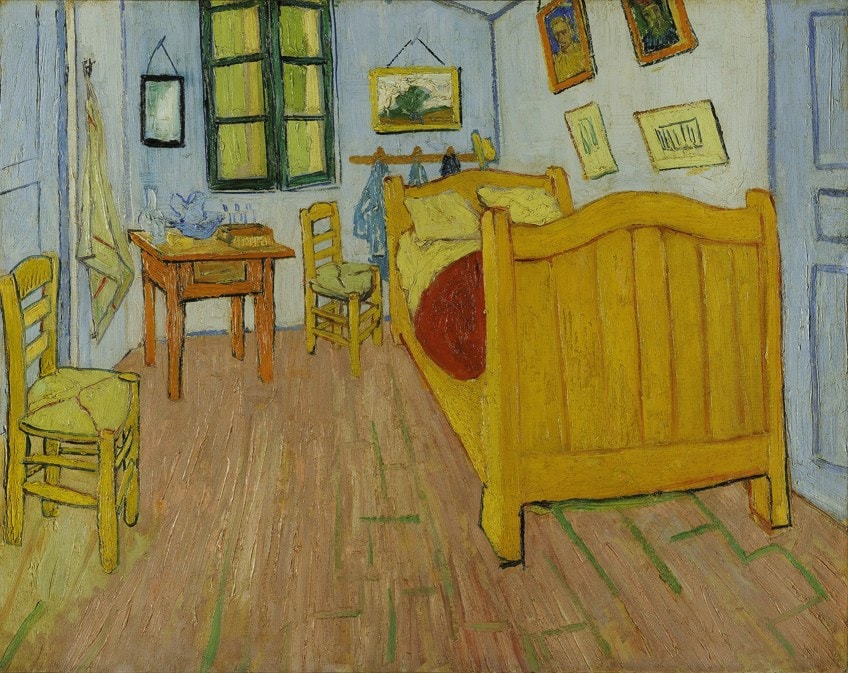 El dormitorio en Arles Painting