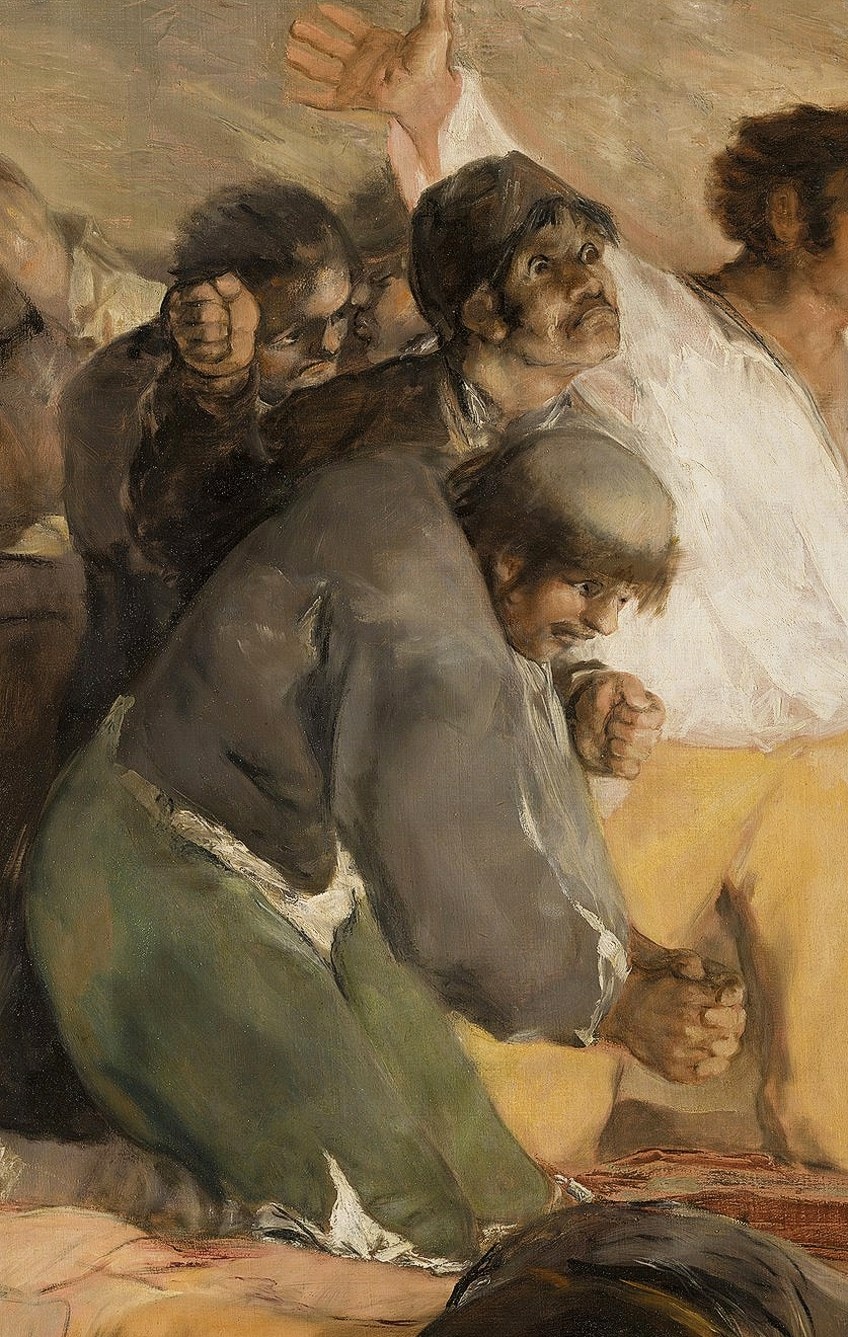 Primer plano del 3 de mayo de 1808 (1814) de Francisco de Goya