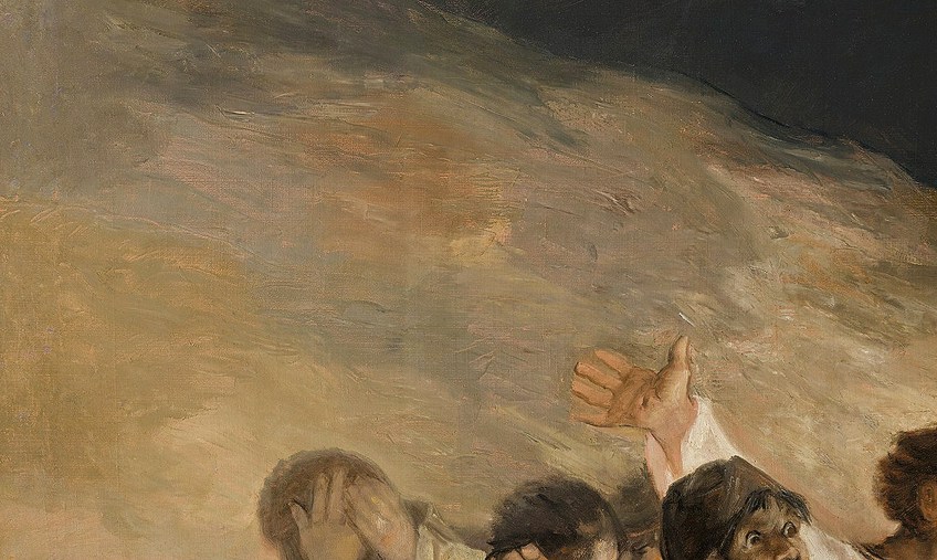 Pinceladas de pintura del Tres de Mayo de Goya