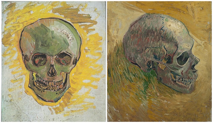 Primeros bocetos de cráneos de Van Gogh