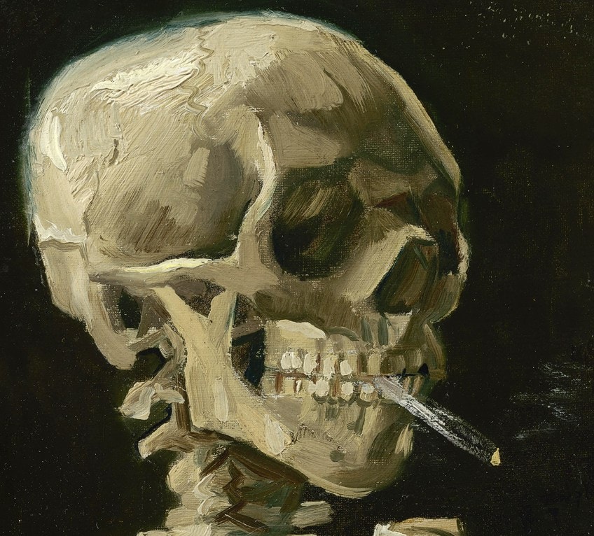 Cráneo con cigarrillo encendido: una mirada esclarecedora al cráneo de Van Gogh