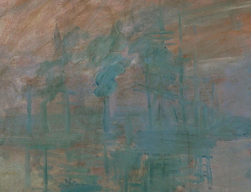 Monet Sunrise Painting Primer plano