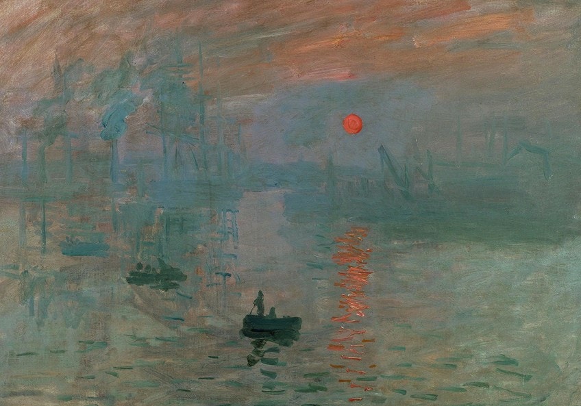Pintura del amanecer de Monet