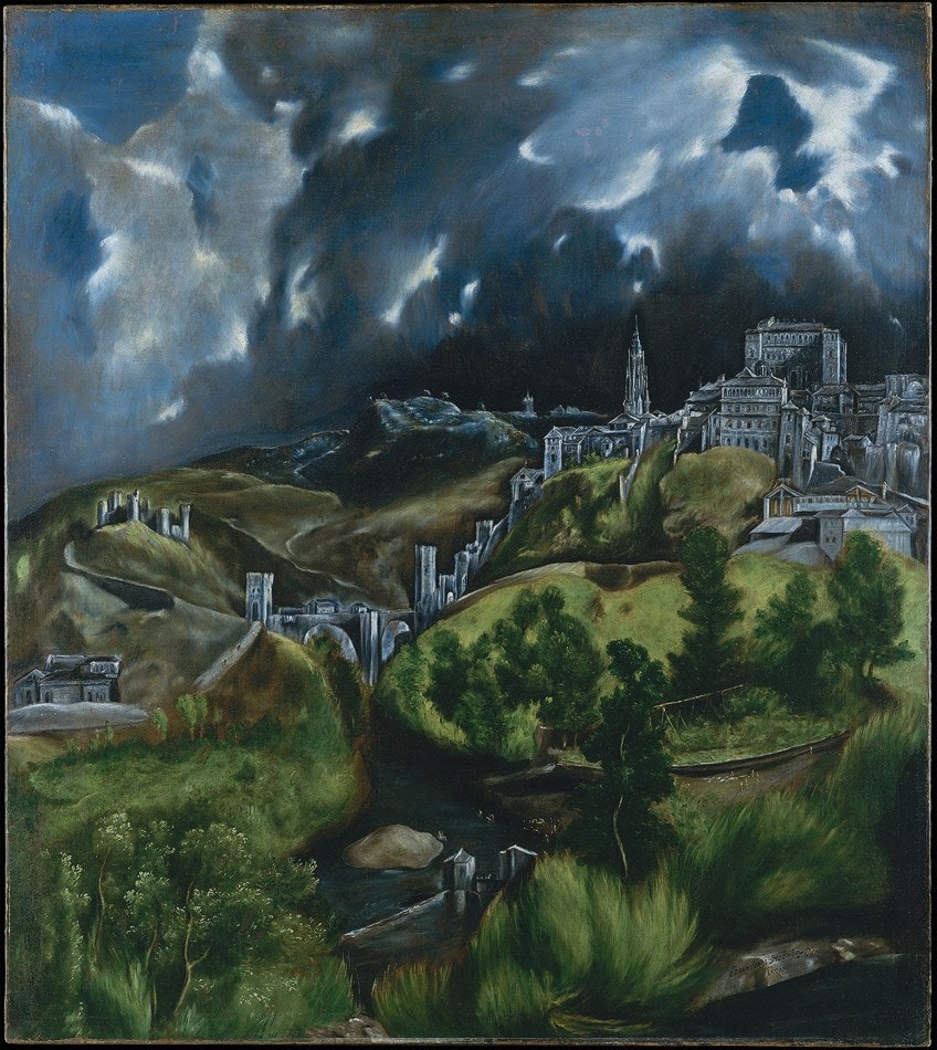 Vista de la pintura de Toledo El Greco