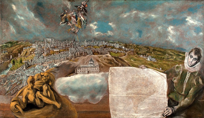 Vista y Plano de la Pintura de Toledo