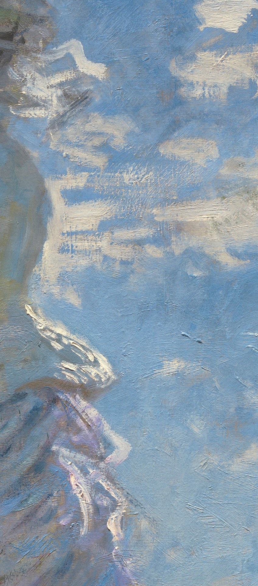 Luz en la mujer con una pintura de sombrilla