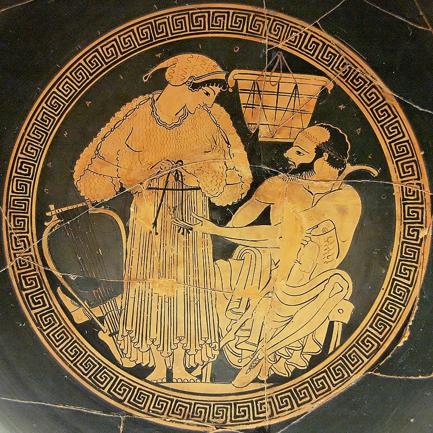 Ejemplo de patrones de jarrones griegos