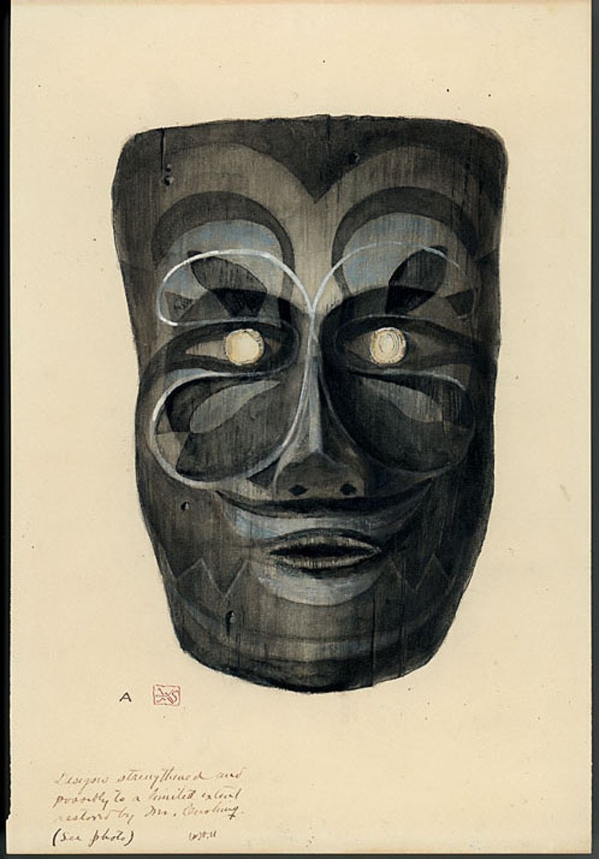 Máscara de arte nativo americano