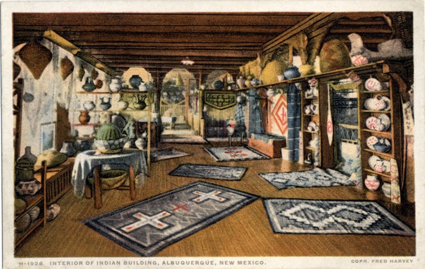 Interior de arte nativo americano