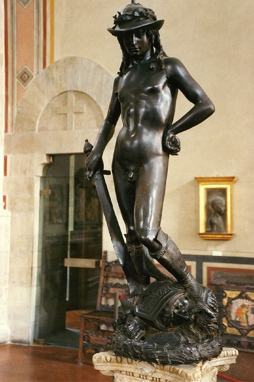 Escultura david de bronce
